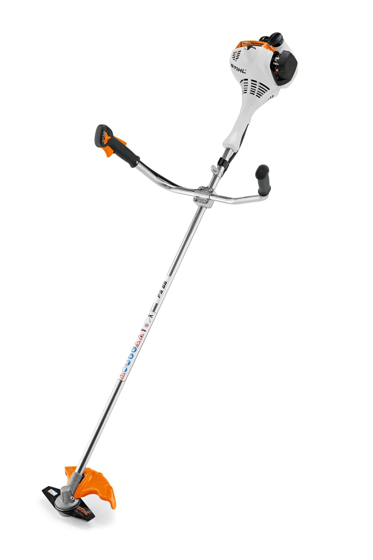STIHL Motoguadaña a gasolina FS 55 con cuchilla para cortar cesped