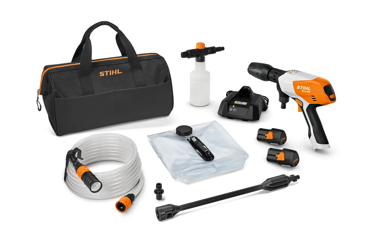 STIHL Hidrolavadora a batería RCA 20 en set con 2 baterías AS 2 y cargador estándar AL 1