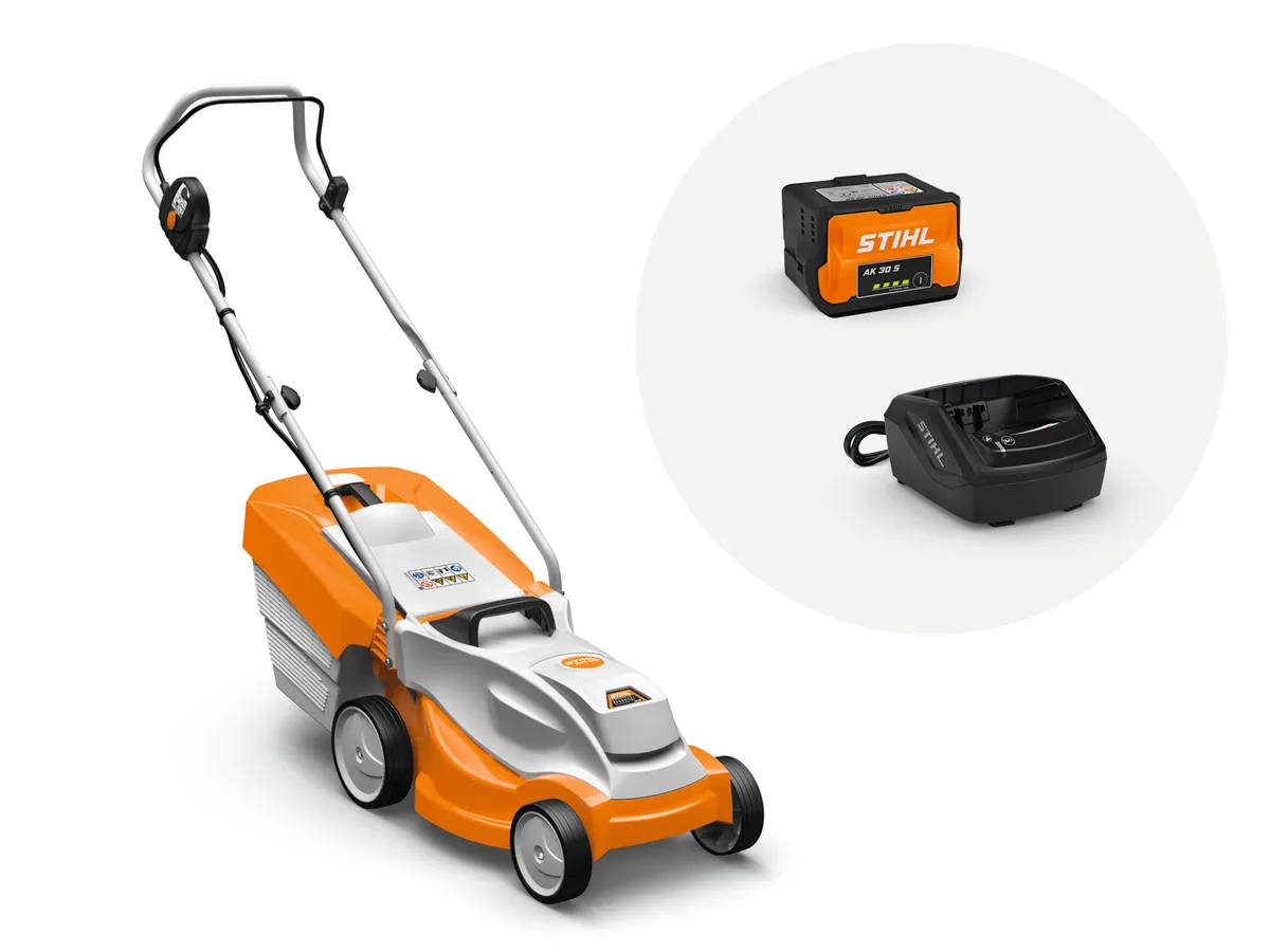 STIHL Cortacésped a batería RMA 235 con batería y cargador